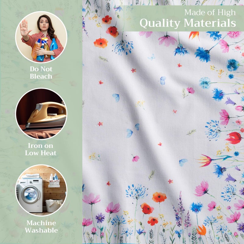 Maison d' Hermine Cloth Napkins Set of 4 100% Cotton Everyday Reusable Square Napkins Cloth Washable, Dinner, Party, Wedding, Restaurant, Spring/Summer (Flower in The Field, 20" x 20") - Image 3